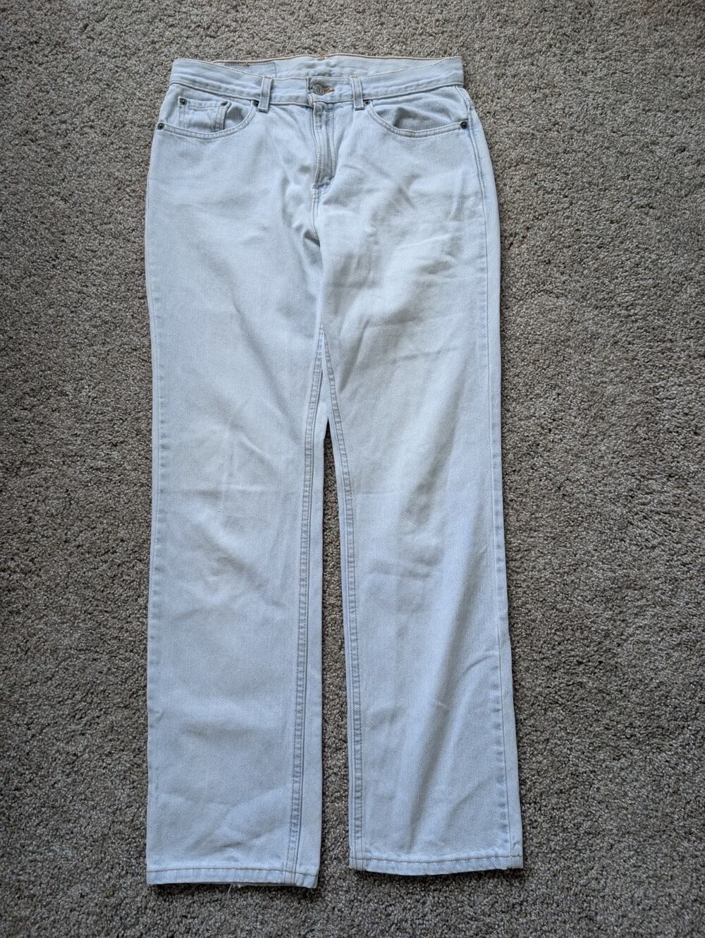 Levi's 505 Jeans 32x31 Light Wash Vintage USA Made 511 Button Straight Denim Y2K